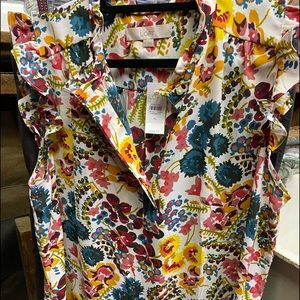 sleeveless ruffle blouse